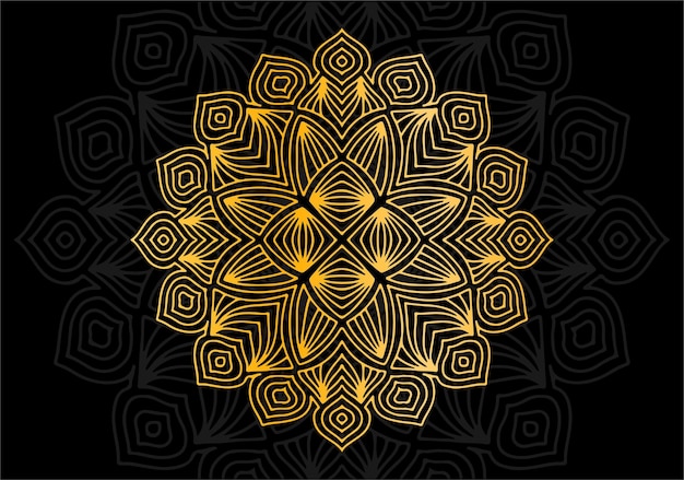 Luxuriöse goldene mandala-verzierung