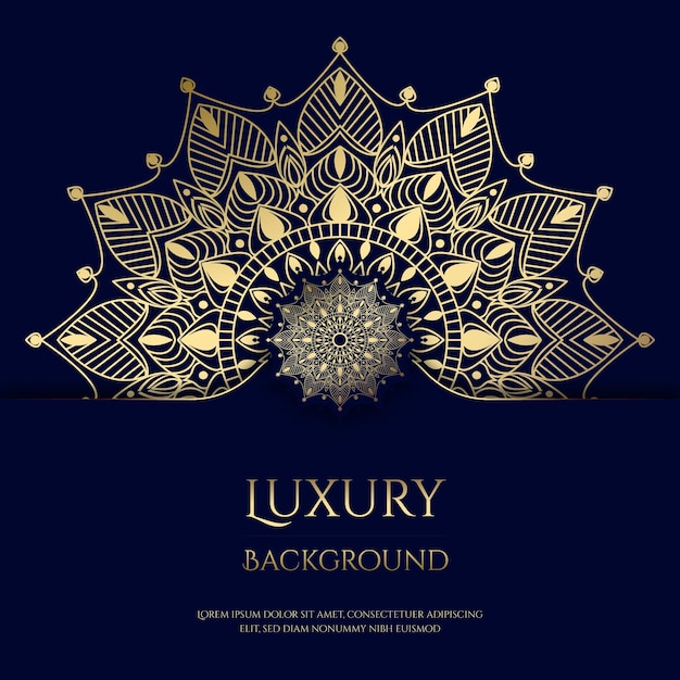 Luxuriöse Mandala-Designvorlage mit kreativen, glänzenden Farbverlaufseffekten