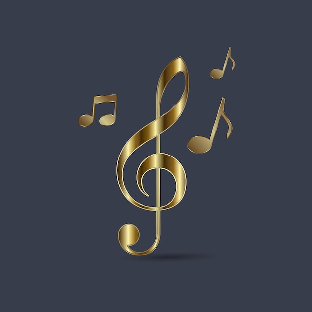 Luxuriöse Musiksymbole, Symbole, die in Musikkonzeptdesigns und Vektormusikvorlagen verwendet werden