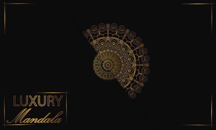 Vektor luxuriöser dekorativer mandala-designhintergrund in gold