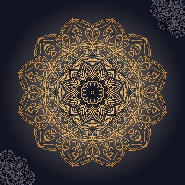 Luxuriöser dekorativer Mandala-Hintergrund, goldener luxuriöser dekorativer Hintergrund