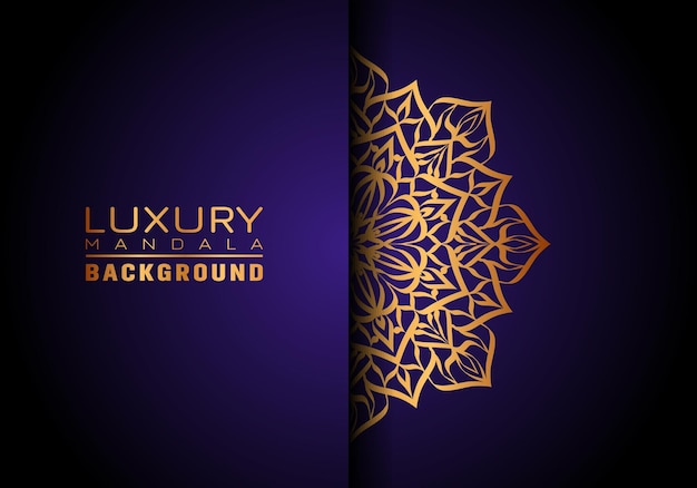 Luxuriöser dekorativer Mandala-Logo-Hintergrund im Arabesken-Stil