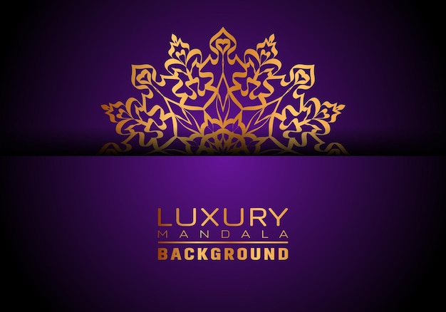 Luxuriöser dekorativer Mandala-Logo-Hintergrund im Arabesken-Stil