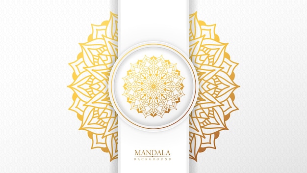 Luxuriöser dekorativer mandalahintergrund mit arabisch-islamischer ostmusterart