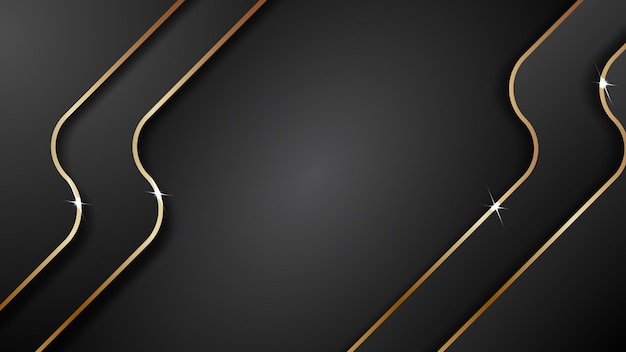 Luxuriöser geometrischer Hintergrund in Schwarz und Gold