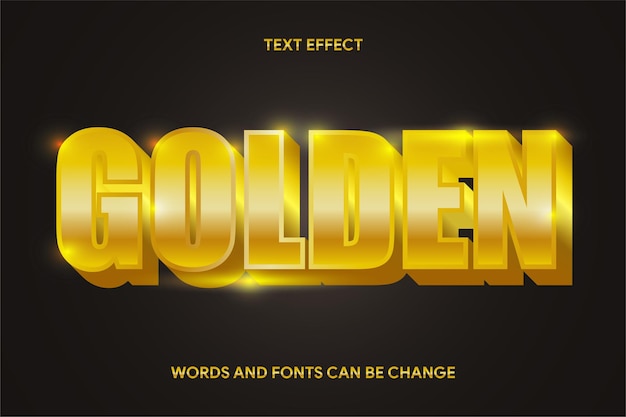 Luxuriöser goldener bearbeitbarer texteffekt