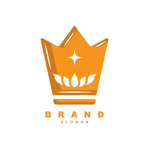 Luxuriöser goldener Kronenlogo-Designvektor