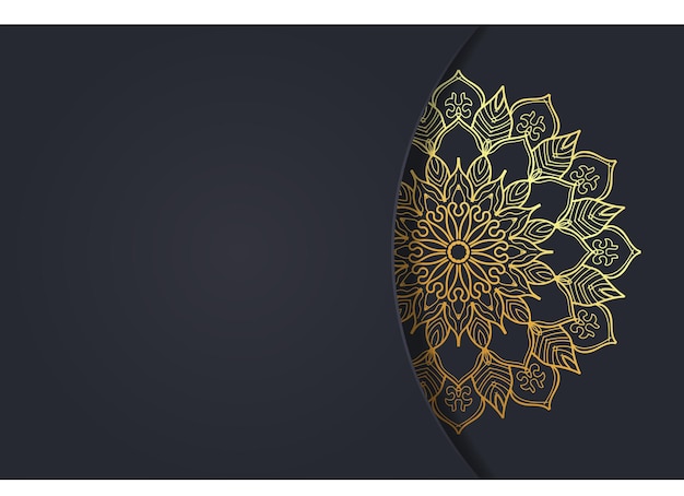 Vektor luxuriöser goldener musterhintergrund im mandala-stil