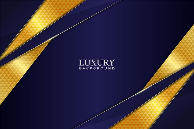 Luxuriöser hintergrund diagonal overlapped layer navy mit glänzendem goldenem effekt