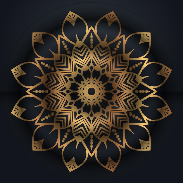 Luxuriöser islamischer dekorativer Mandalaentwurf bunter Hintergrund