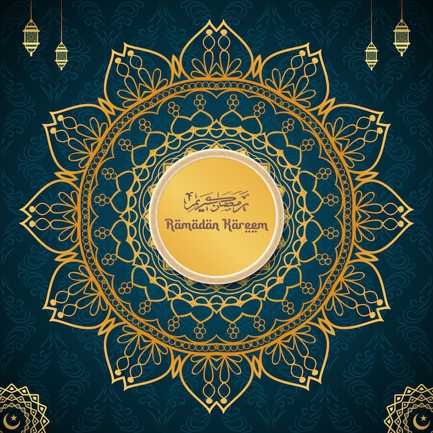 Luxuriöser mandala-hintergrund mit goldener arabeskendekoration im arabischen islamischen oststil