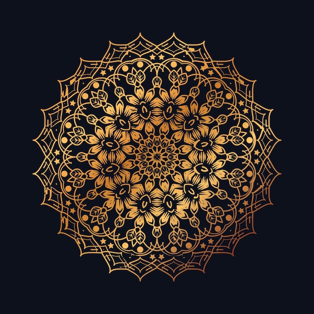 Luxuriöser mandala-hintergrund mit goldener arabeskendekoration im arabischen islamischen oststil