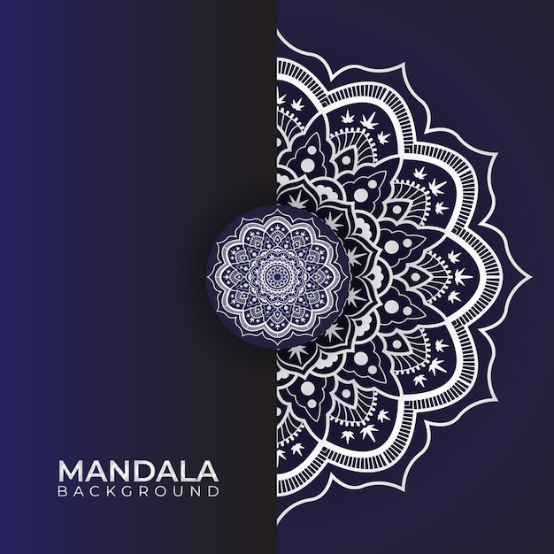 Luxuriöser mandala-hintergrund mit silberfarbenen dekorationen im vektorstil