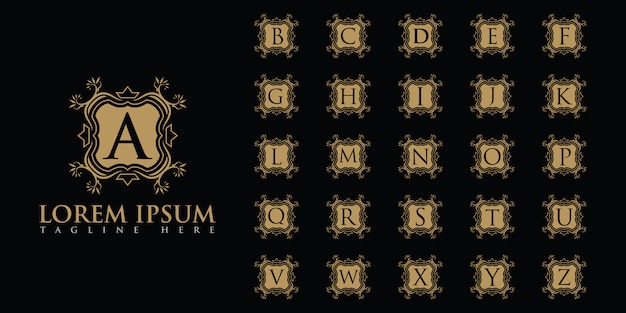 Vektor luxuriöses buchstaben-logo-set