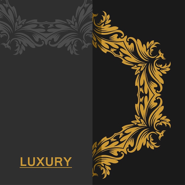 Luxuriöses dekoratives Mandala-Design Hintergrund in Goldfarbe