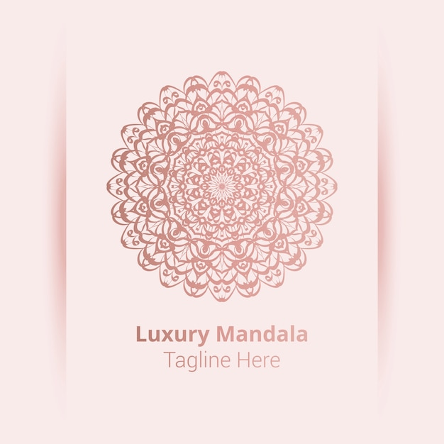 Luxuriöses dekoratives mandala-logo im arabeskenstil.