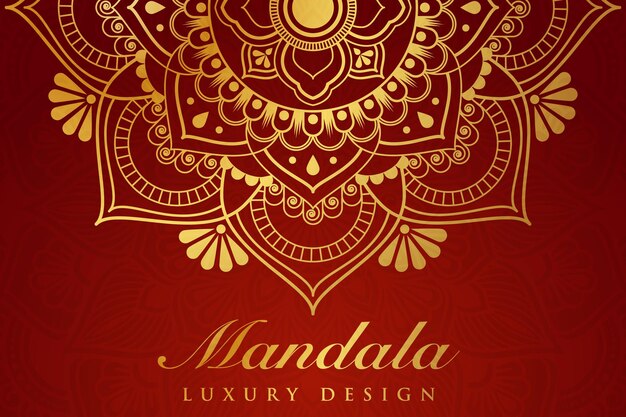 Vektor luxuriöses dekoratives muster hintergrunddesign retro-mandala-musterdesign