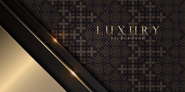 Vektor luxuriöses, elegantes geometrisches design in schwarz und gold