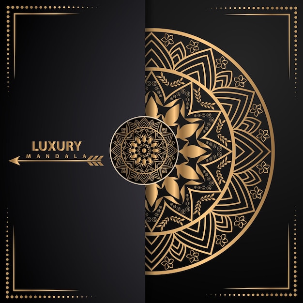 Luxuriöses Gold-Mandala-Design