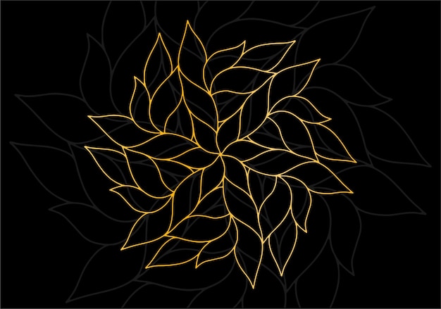 Luxuriöses gold-mandala-ornament-design