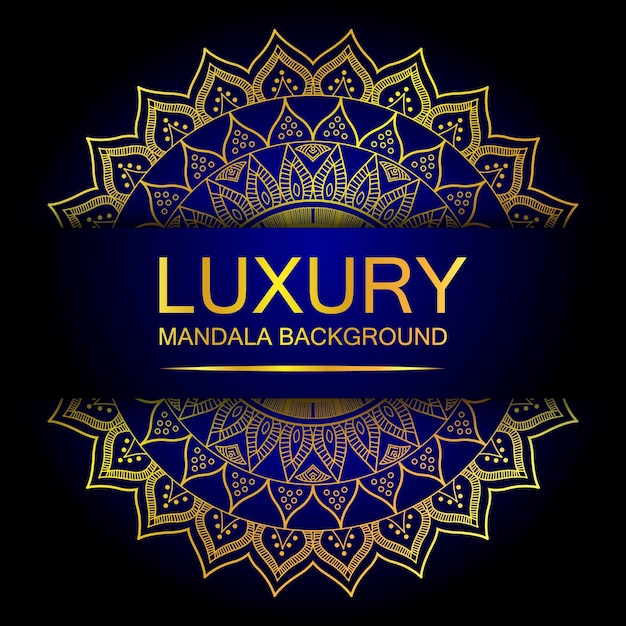 Luxuriöses goldenes Mandala abstraktes Muster Vektorillustration Hintergrund