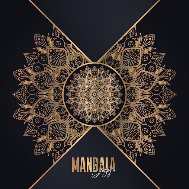 Vektor luxuriöses islamisches ziermandala-hintergrunddesign, kreisförmiges muster in form von mandala für henna,