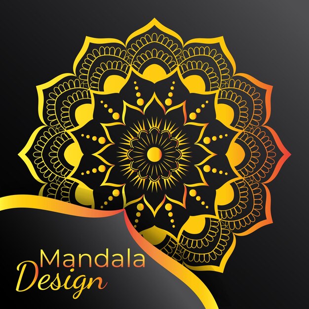 Vektor luxuriöses mandala-design