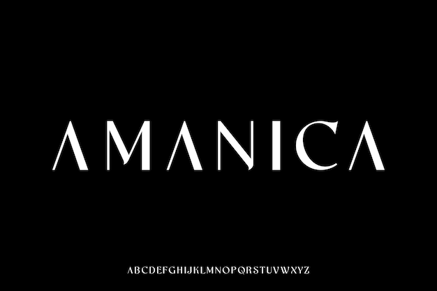 Luxuriöses minimalistisches Alphabet-Display-Schriftzeichen Vektor Elegante Schriftart