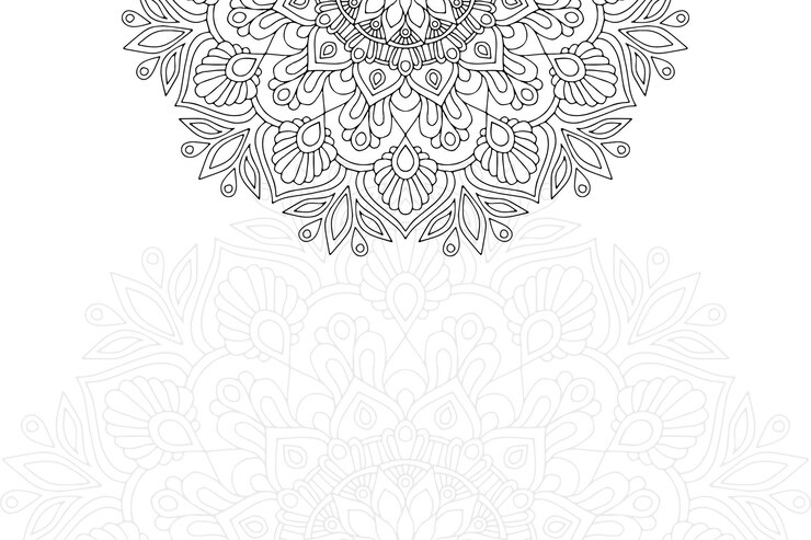 Vektor luxuriöses ornamentales mandala-design