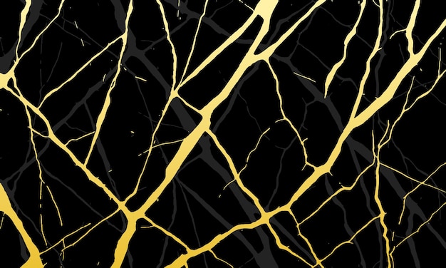 Luxury Black and Gold Marble Textur Hintergrundvektor Panoramic Marbling Textur Design für Banner