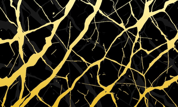 Luxury Black and Gold Marble Textur Hintergrundvektor Panoramic Marbling Textur Design für Banner