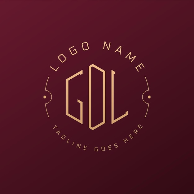 Luxury GDL Logo Design Elegant Letter GDL Monogram Logo Minimalist Polygon GDL Logo Designtemplate