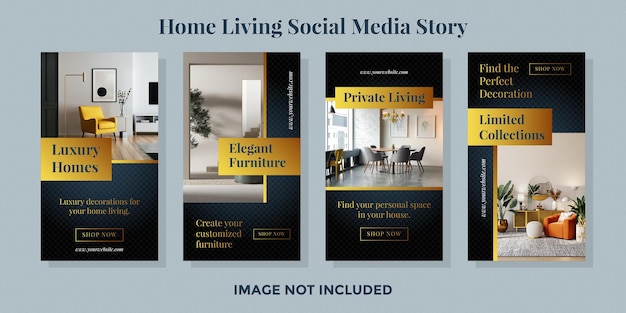 Luxury home living social media story