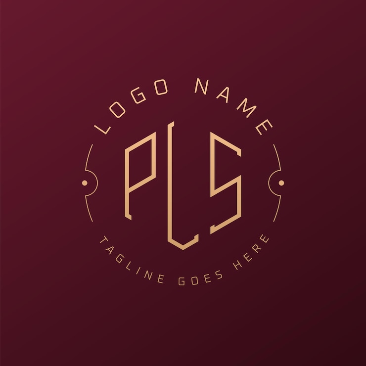 Vektor luxury pls logo design elegant letter pls monogram logo minimalist polygon pls logo designtemplate