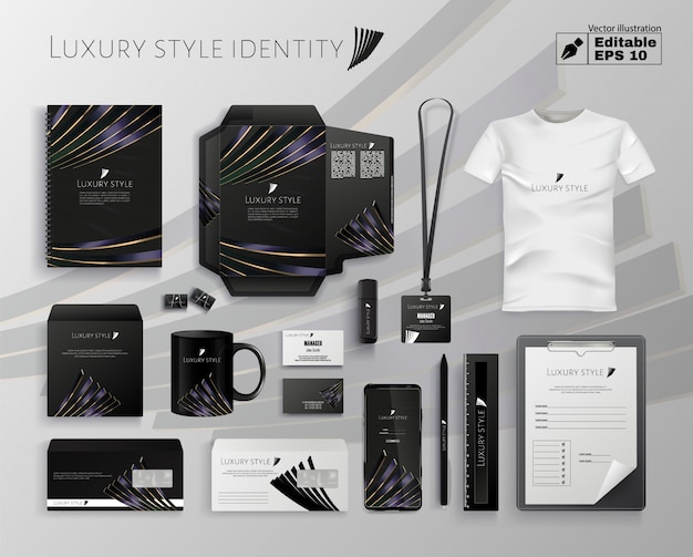 Vektor luxury style firmenidentität