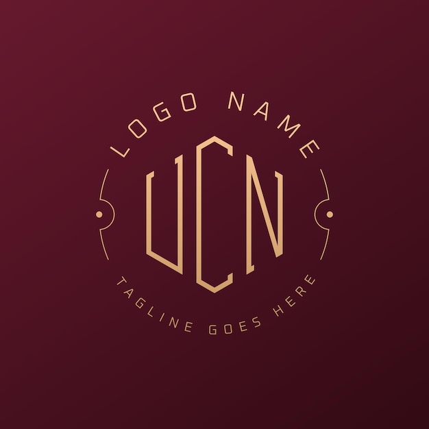 Luxury UCN Logo Design Elegant Letter UCN Monogram Logo Minimalist Polygon UCN Logo Designtemplate