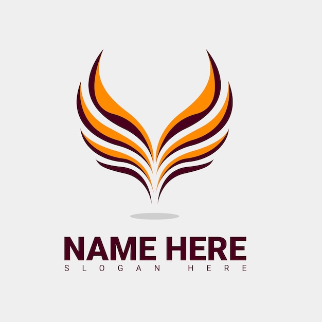 Luxury Wing-Logo-Design-Vorlage