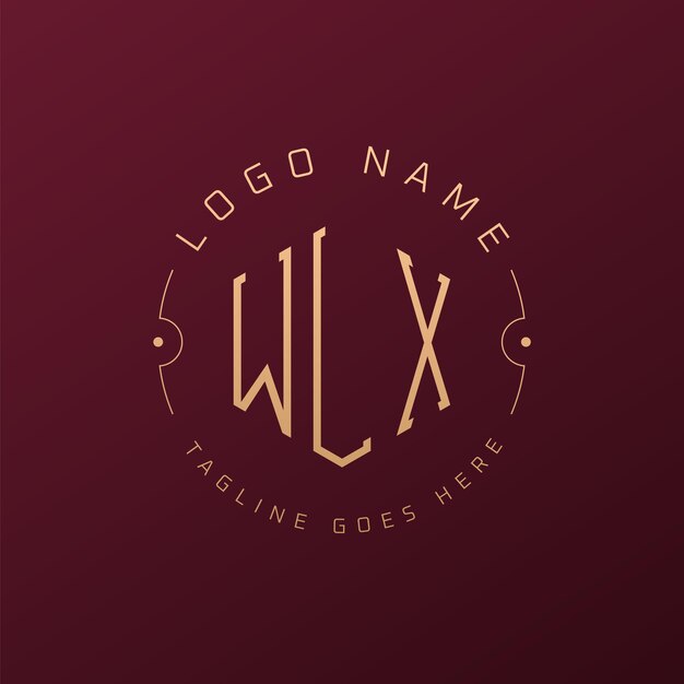 Luxury WLX Logo Design Elegant Letter WLX Monogram Logo Minimalist Polygon WLX Logodesign Vorlage