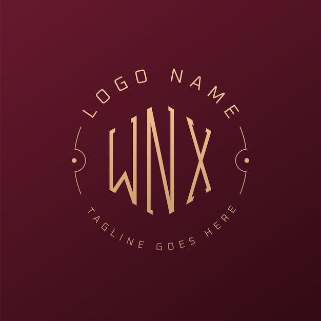 Luxury WNX Logo Design Elegant Letter WNX Monogram Logo Minimalist Polygon WNX Logodesign Vorlage
