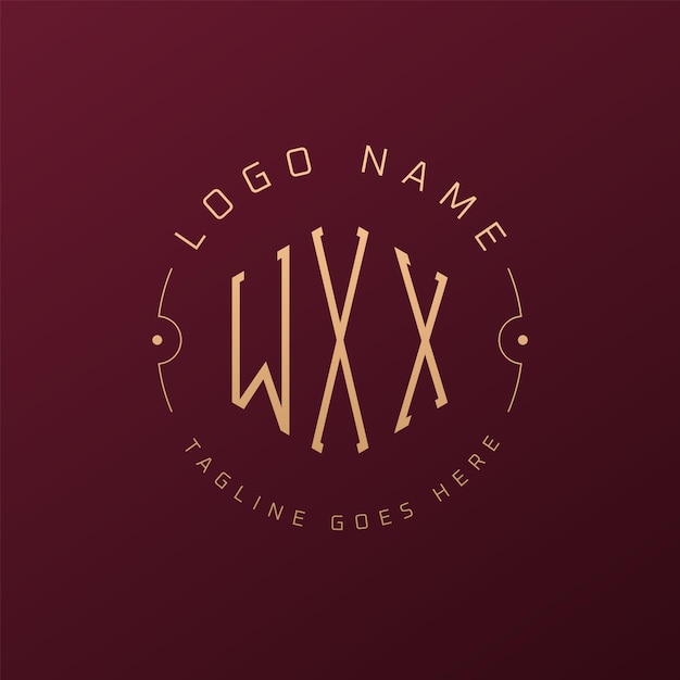 Luxury WXX Logo Design Elegant Letter WXX Monogram Logo Minimalist Polygon WXX Logo Designtemplate