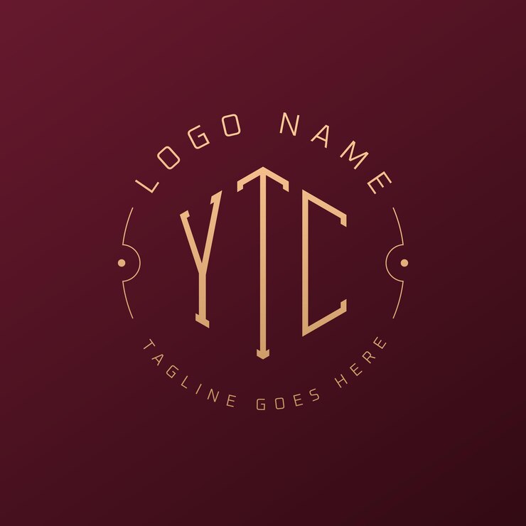Vektor luxury ytc logo design elegant letter ytc monogram logo minimalist polygon ytc logo designtemplate