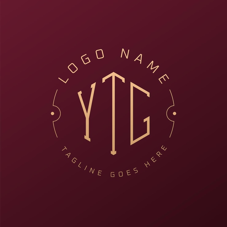 Vektor luxury ytg logo design elegant letter ytg monogram logo minimalist polygon ytg logo design template (vorlage für das logo von ytg)