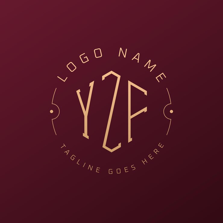 Vektor luxury yzf logo design elegant letter yzf monogram logo minimalist polygon yzf logodesign vorlage