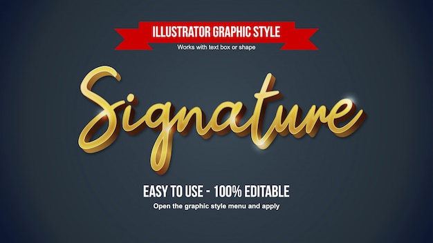 Luxus 3D Golden Kalligraphie bearbeitbarer Texteffekt
