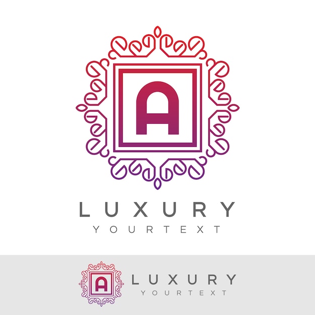 Luxus anfangsbuchstabe a logo design