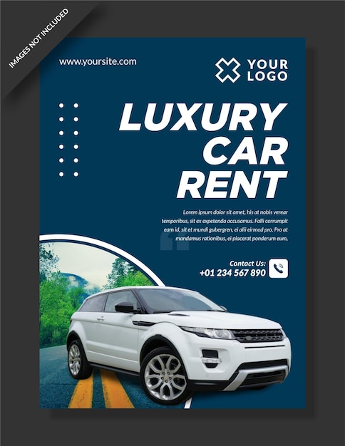 Vektor luxus auto banner web-vorlage