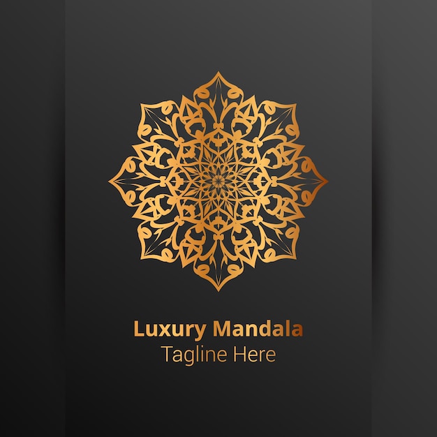 Luxus dekorative mandala logo vorlage