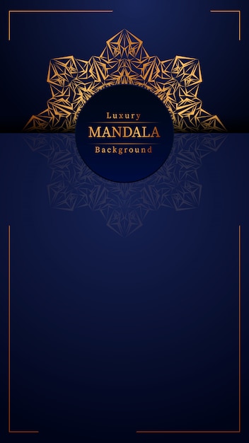 Luxus dekorativer mandala design hintergrund in goldfarbe, luxus mandala hintergrund