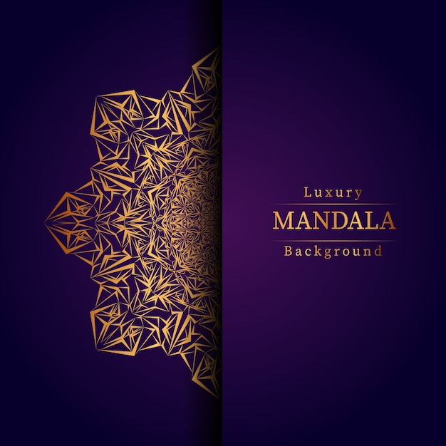 Luxus dekorativer mandala design hintergrund in goldfarbe, luxus mandala hintergrund