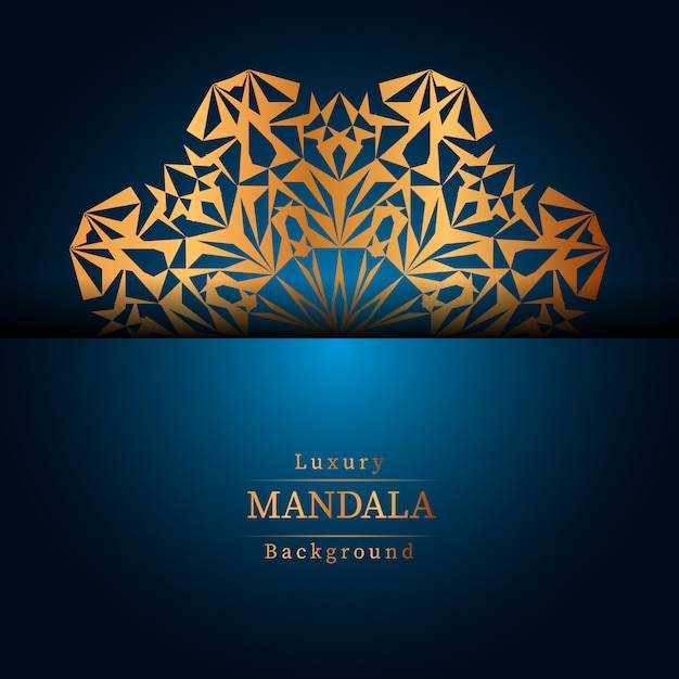 Luxus dekorativer mandala design hintergrund in goldfarbe,